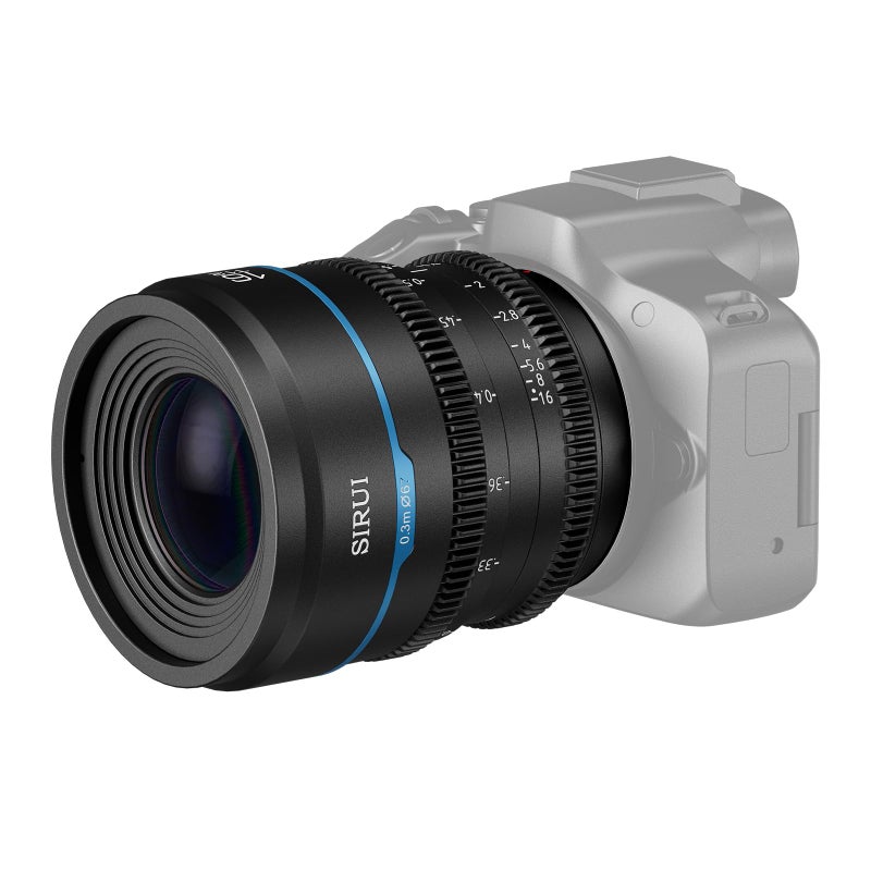 SIRUI Night Walker 16 mm Cine Lens with Manual Focus, T1.2 Large Aperture S35 Frame Wide Angle Prime Lens for RF Mount Cameras, for R7, R10, C70, R50 (MS16R-B, RF Mount, Black) - Image 2