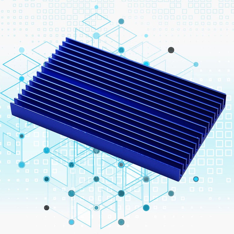 2pcs Aluminum Alloy Heat Sink Radiator Plate Cooling Block for PCB IC Chip - 100x60x10mm ( ) - Image 4