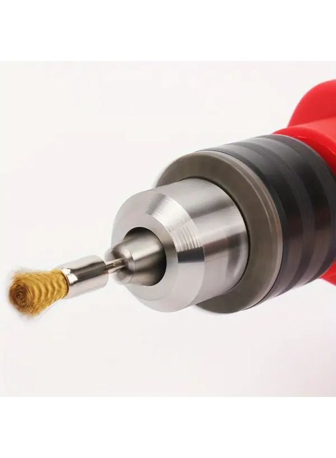 15Pcs Silvery Pen Shape Wire End Brushes Crimped For Drill Hex Shank - Image 5