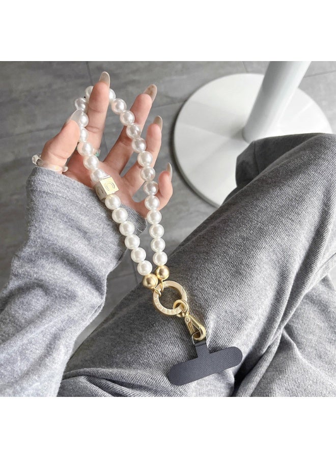 CASETiFY Pearl Short Universal Mobile Phone Hand Strap Chain, Chanel-Style Wrist Hanging Ornament, Pendant for Women - Image 5