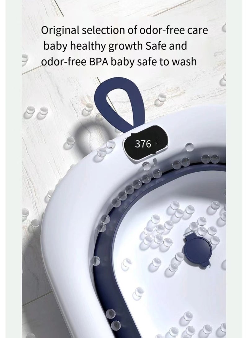 للطي حوض استحمام الطفل مع الحرارة الزرقاء - Image 4