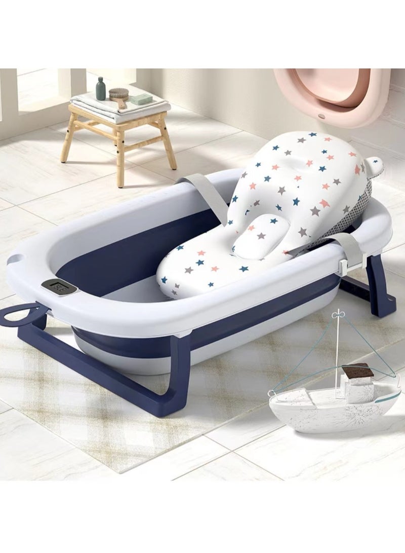 للطي حوض استحمام الطفل مع الحرارة الزرقاء - Image 1