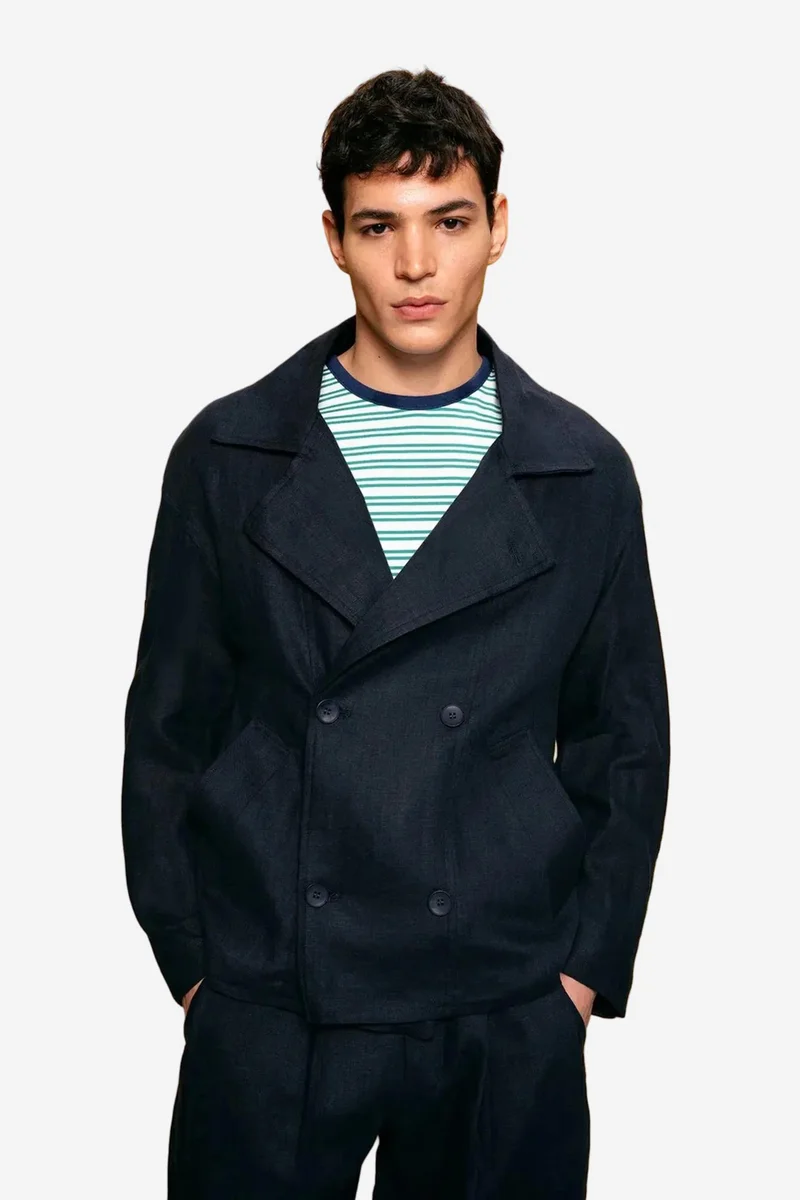 GIESTO Linen Buttoned Jacket