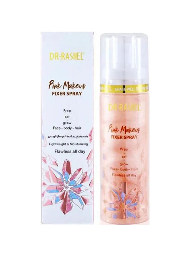 DR. RASHEL Lightweight And Moisturizing Pink Makeup Fixer Spray - Image 1