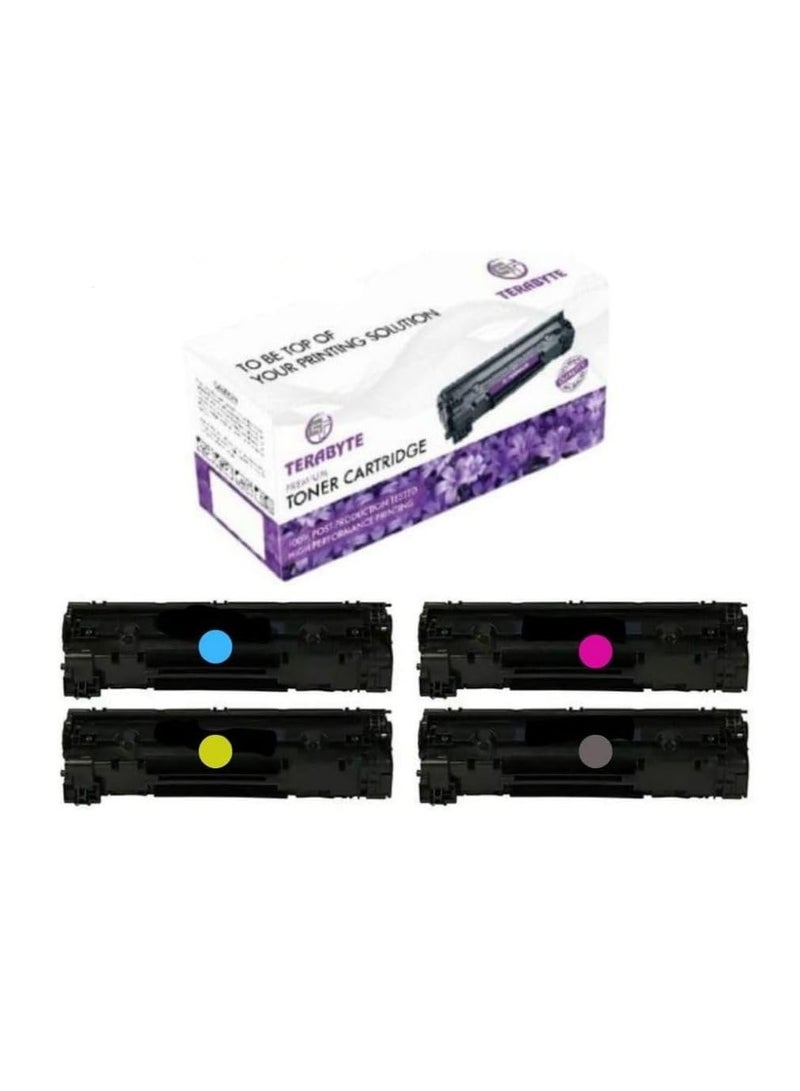 Terabyte 067 مجموعة كاملة متوافقة مع طابعة كانون i-Sensys MF651Cw، MF655Cdw، MF657Cdw، LBP633Cdw، LBP631Cw 067 أسود أزرق سماوي أرجواني أصفر - Image 1