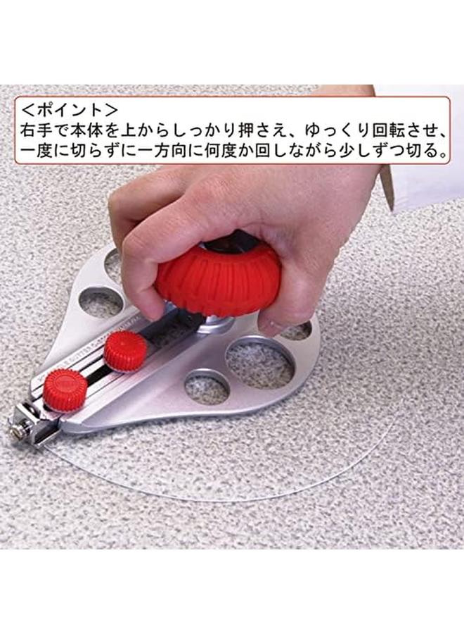 NT CUTTER Aluminum Die Cast Body Heavy Duty Circle Cutter 1 3 16 Inches 10 1 4 Inches Diameter 1 Cutter C 3000Gp  - Image 2