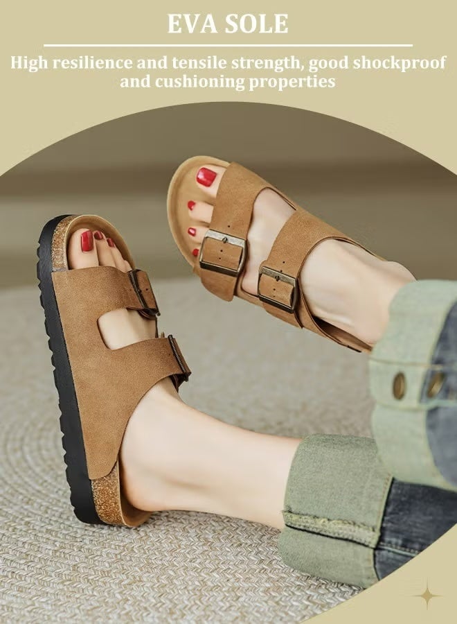 رويزو حذاء صيفي مريح مصنوع من جلد مدبوغ بنعل ناعم - Image 3