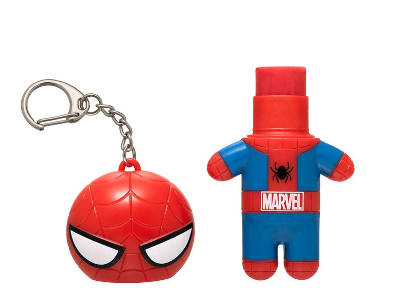 Lip Smacker Marvel Lip Balm Keychain, Clear & Glossy, Fun & Giftable, Cruelty Free - Spiderman - Image 2