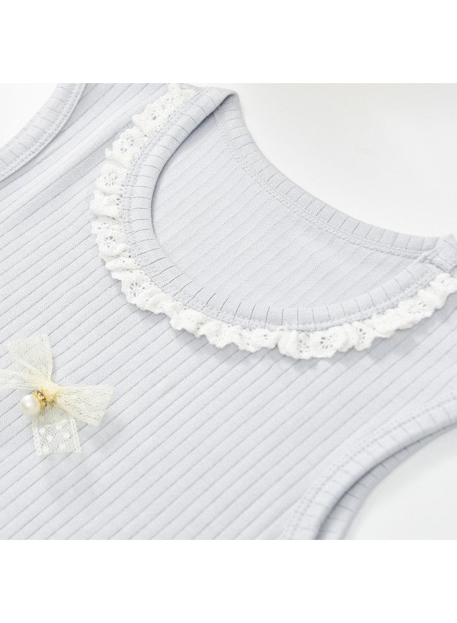Bornbay girls' Summer Thin Vest, Soft & Skin-friendly Top For Toddlers & Kids, Breathable Tee - Image 3