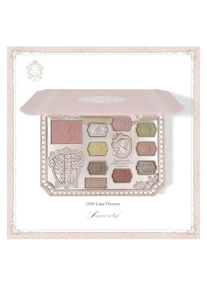 COLORROSE Eyeshadow Palette Eyeshadow Blush Highlight Integrated Palette (1090 Lane Flowers)  - Image 2