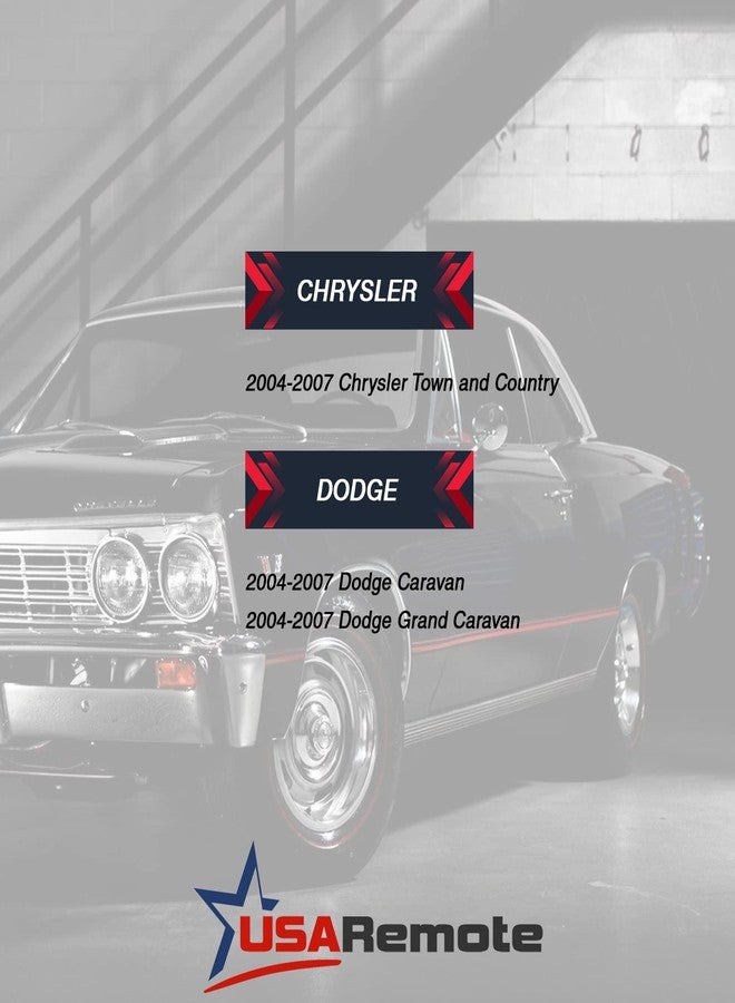 USARemote Key fits 2004 2005 2006 2007 Dodge Caravan and Grand Caravan/Chrysler Town Country Fob Keyless Entry Remote (M3N5WY72XX), Set of 2 - Image 4