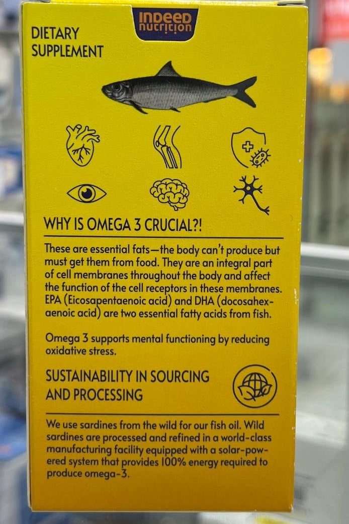 إنديد كبسولات إنديد نيوتريشن سوبريم أوميجا 3، 60 كبسولة - Image 3