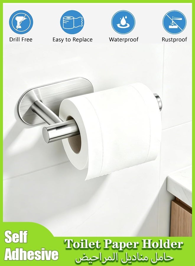 Toilet Paper Holder,Toilet Paper Holder Wall Mount, 304 Stainless Steel Toilet Paper Holder,No Drilling Toilet Paper Holder Wall Mount,Tissue Holder for Bathroom Wall Mount Bathroom Tissue Holder - Image 1