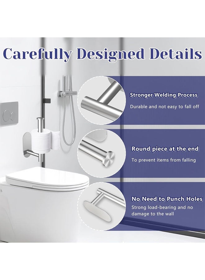 Toilet Paper Holder,Toilet Paper Holder Wall Mount, 304 Stainless Steel Toilet Paper Holder,No Drilling Toilet Paper Holder Wall Mount,Tissue Holder for Bathroom Wall Mount Bathroom Tissue Holder - Image 4