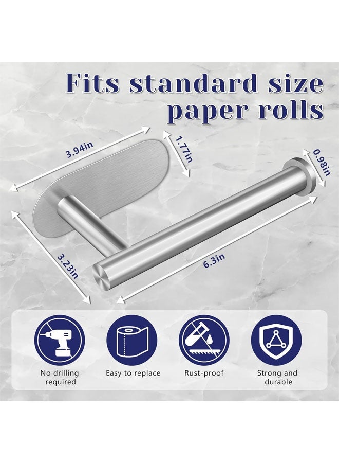 Toilet Paper Holder,Toilet Paper Holder Wall Mount, 304 Stainless Steel Toilet Paper Holder,No Drilling Toilet Paper Holder Wall Mount,Tissue Holder for Bathroom Wall Mount Bathroom Tissue Holder - Image 2