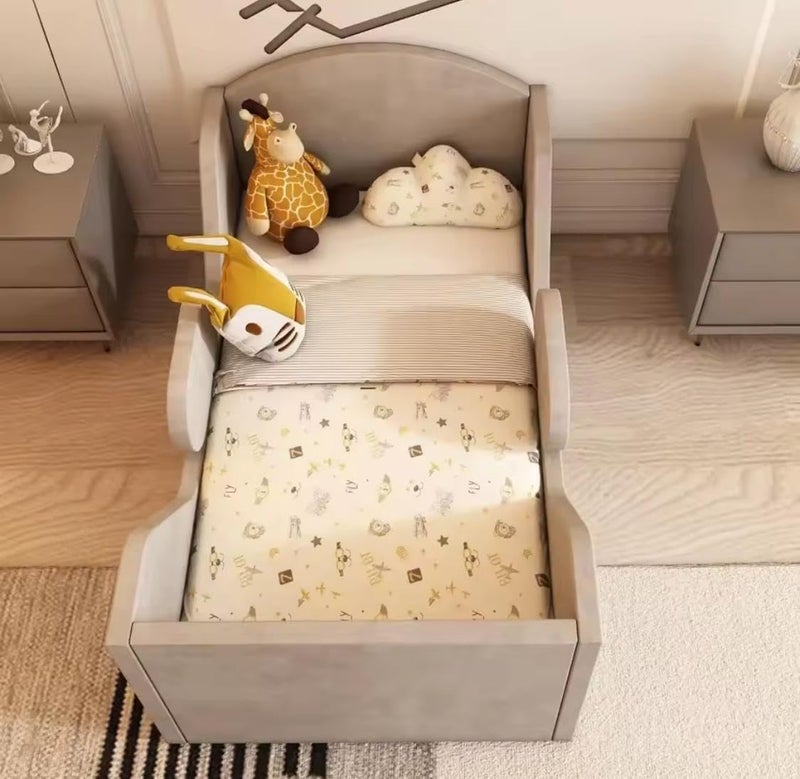 Cozy Homes Velvet Upholstered Toddler Bed - Image 3