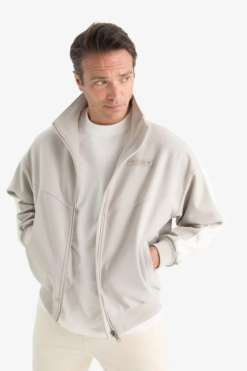 DeFacto Regular Fit Standing Collar Zippered Jacket