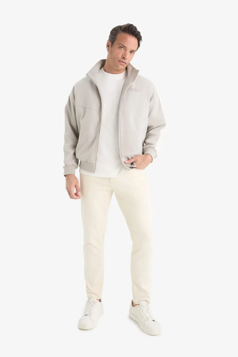DeFacto Regular Fit Standing Collar Zippered Jacket