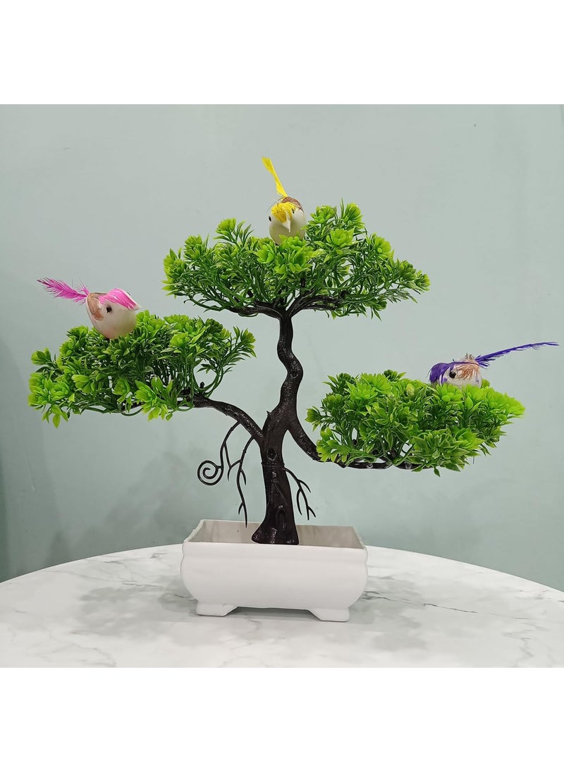 Generic Decorative Office Cherry Plant with Pot Garden Bonsai Artificial Decoration  - Image 2