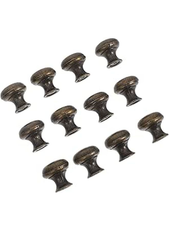 Vintage Zinc Alloy Cabinet Knobs 12 Pack Single Hole Kitchen Cupboard Door Handles - Image 1