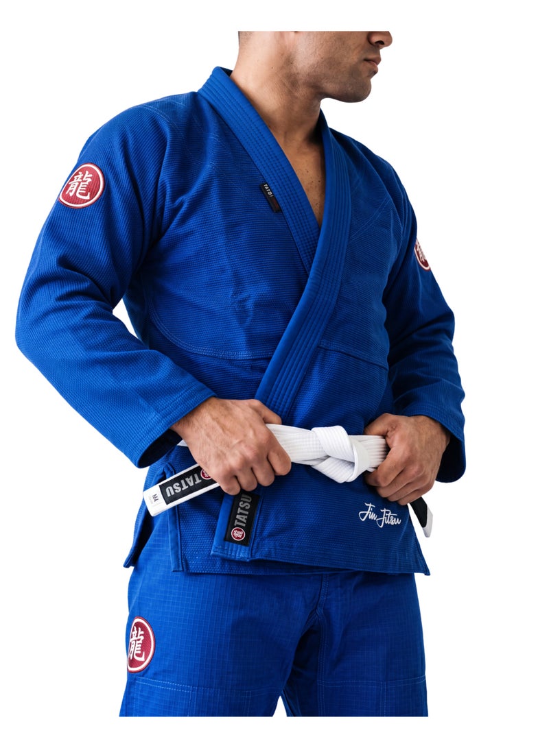 TATSU RONIN BJJ Gi – ROYAL BLUE | Premium Pearl Weave - Adults - Image 3