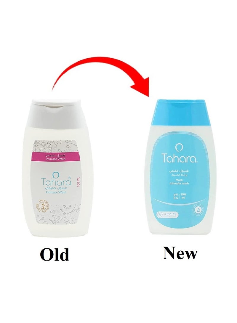 TAHARA Daily Intimate Wash Feminine Hygiene Cleanser PH Balanced With Delicate Musk Perfume 100 ml - Image 2