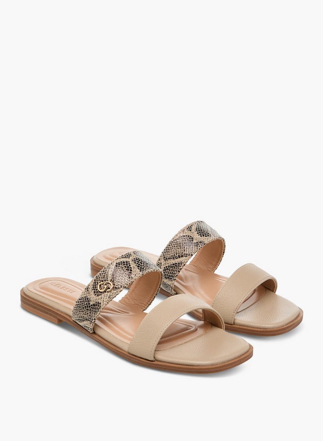 سيليست صنادل نسائية سهلة الارتداء سادة - Image 3