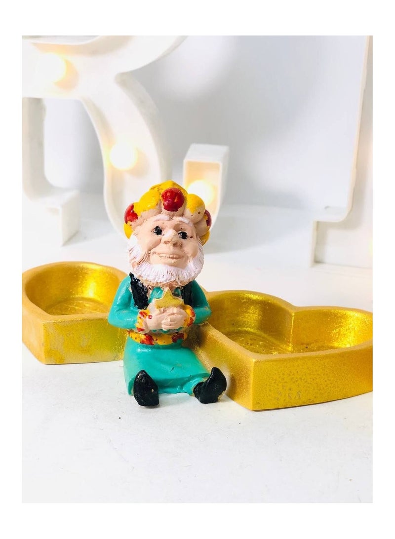 Ramadan Porcelain, Grandfather Fananis and Sheikh Qoloub, Size: 25, Decoration or Sweets and Nuts Plate - Image 2