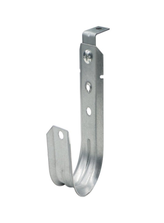 Xadnitu Cable Support J Hook with Angle Clip, 2" Heavy Duty Metal Wire Cable Support J-Hook Hangers for Attaching Horizontal Surfaces & 1/4" Threaded Rod (20 Pack) - Image 1