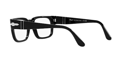 Persol Mens PO3315V Rectangular Prescription Eyewear Frames, Black/Demo Lens, 55 mm - Image 5