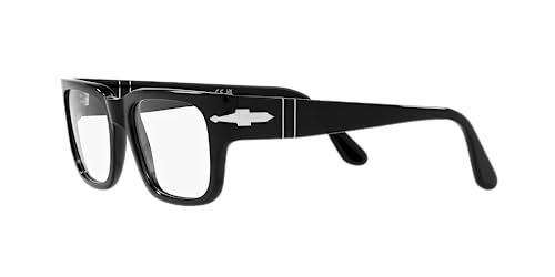 Persol Mens PO3315V Rectangular Prescription Eyewear Frames, Black/Demo Lens, 55 mm - Image 3