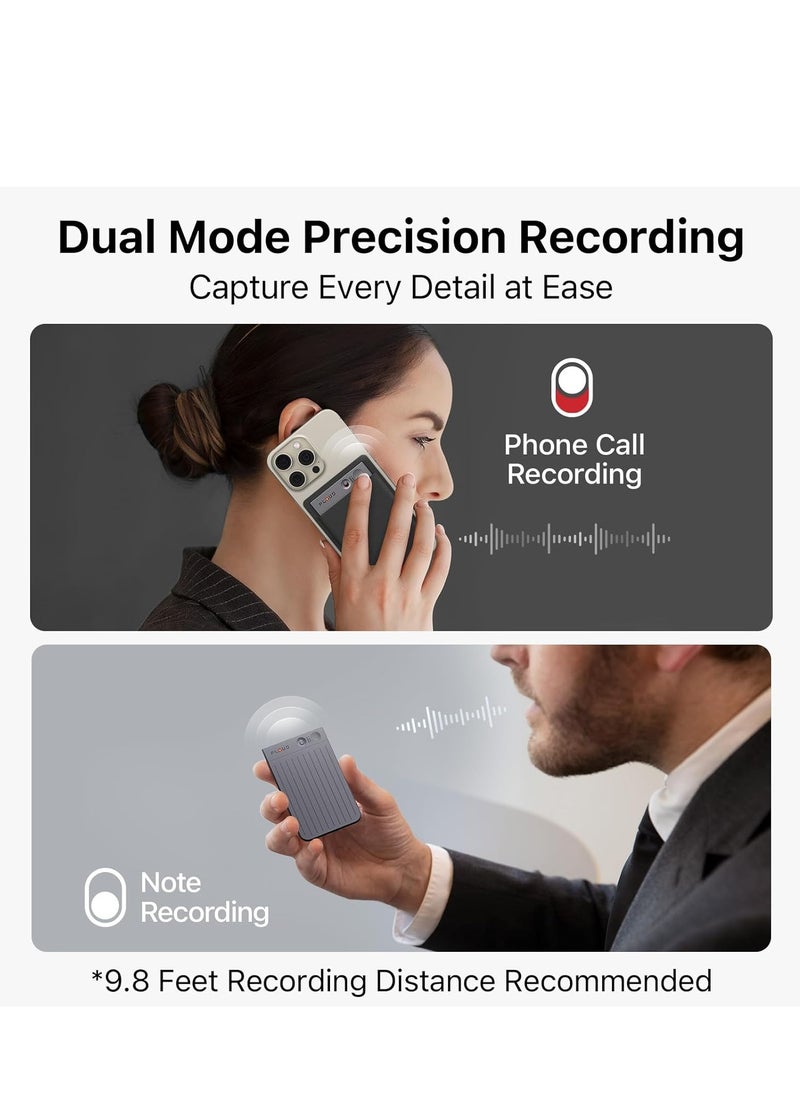 PLAUD - PLAUD Note Al Voice Recorder - Advanced Audio Recording Device With Magnetic Case - Real-time transcriptions for 112 languages - Powered by GPT-4o (Black) - Image 1