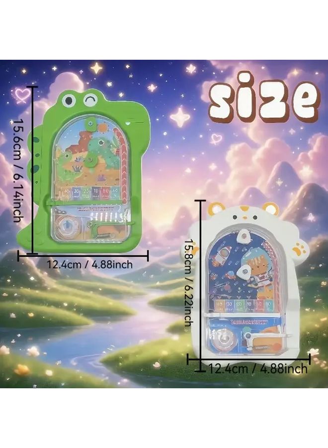 2pcs Handheld Pinball Game Console Toy With Cute Hamster Dinosaur Holiday Gift - Image 3
