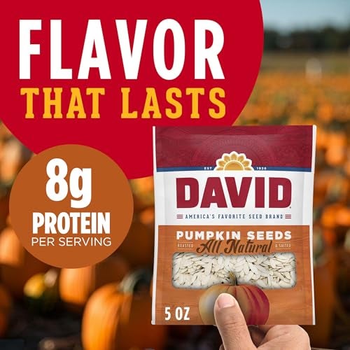 DAVID All Natural Pumpkin Seeds 5 oz Pack of 12 - Image 5
