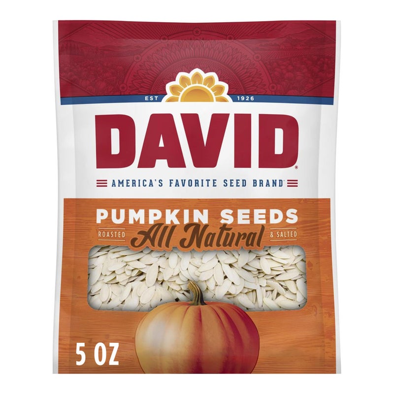 DAVID All Natural Pumpkin Seeds 5 oz Pack of 12 - Image 3