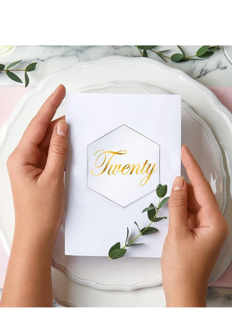 Zikra Clear Acrylic Place Cards 20 Pcs Hexagon Blank Plates Tiles Name Plate Seating Chart Escort Plastic Card Sign for Wedding DIY Table Setting Dinner Party - Image 4
