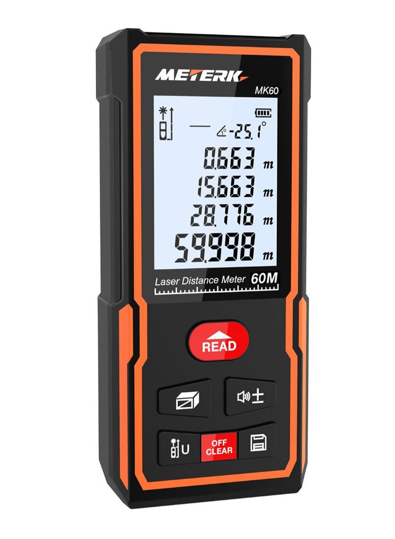 NIBEMINENT Digital Laser Distance Meter Orange/Black