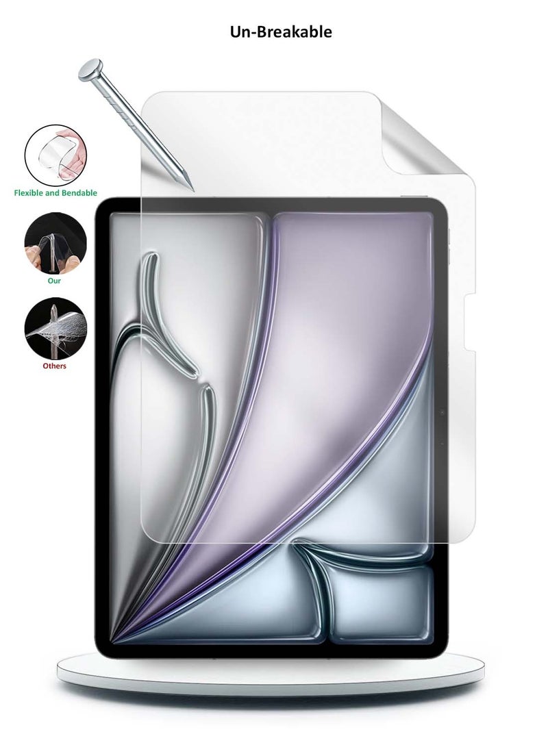 CHAPPELINE Apple iPad Air 2025 (7th Generation) M3 11 inch Nano Ceramic Full Glue Full Cover Matte Flexible Screen Protector 2 Pack - Clear - Image 3