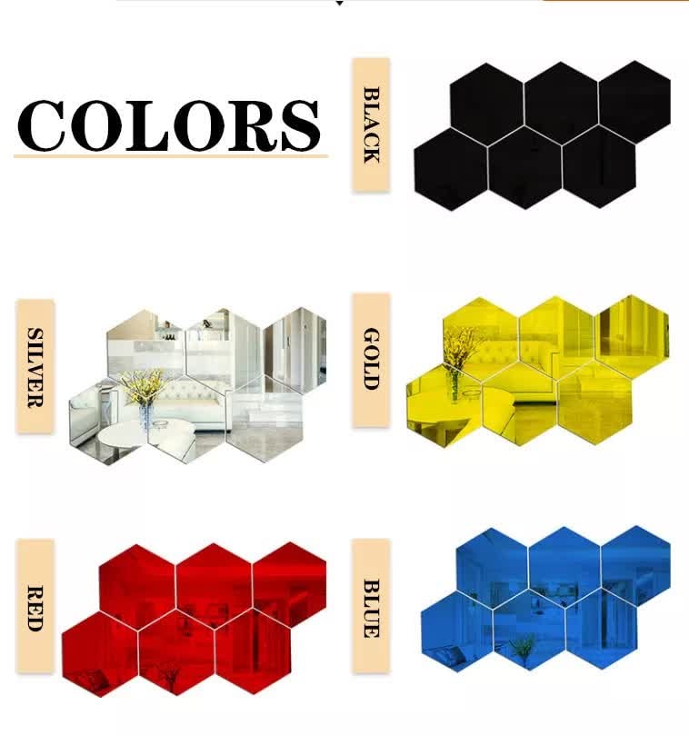 DSticker DSticker 20 Big Square Gold 3D Acrylic Stickers Home Decorative Art Mirror Wall Stickers Square Mirror for Wall Stickers Size 15x15 Cm 20VeryBigSquareGold  - Image 4