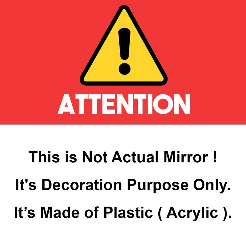DSticker DSticker 20 Big Square Gold 3D Acrylic Stickers Home Decorative Art Mirror Wall Stickers Square Mirror for Wall Stickers Size 15x15 Cm 20VeryBigSquareGold  - Image 5