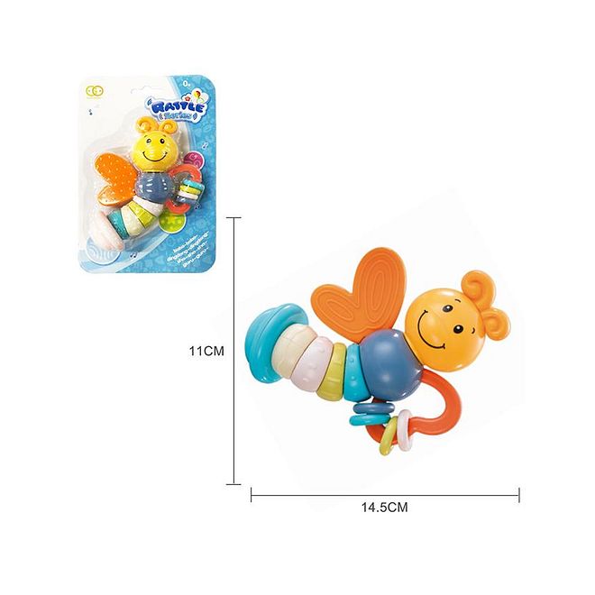 Goodway Baby Swivel Teether Rattle Shaker Toy - Orange - Image 3