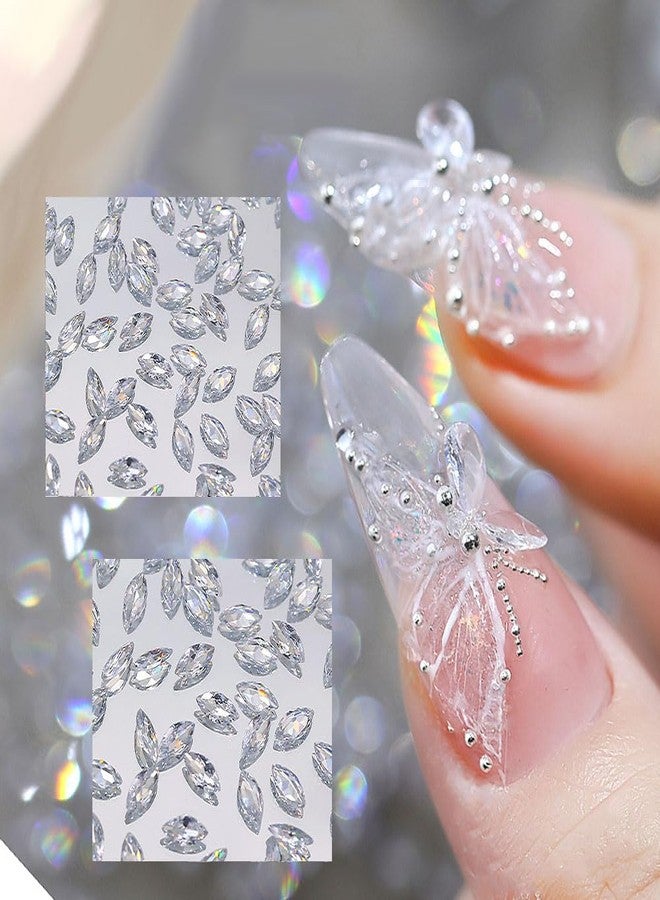 JALIYA 100pcs Shiny Zircon Nail Gems and Rhinestones for Nails 3D Nail Rhinestones and Charms Crystal Gems for Nails Pointed Bottom Nail Diamonds Rhinestones for Crafting Rhinestone Nail Jewels for Nail Art - Image 2