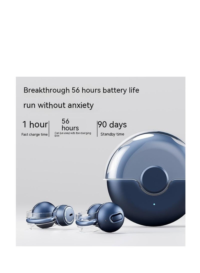 Bluetooth 5.3 Bone Conduction Ear Clip Headphones, Wireless Open Earbuds with Charging Case, Waterproof and Comfortable for Sports, Connect Two Devices at Once - Image 2