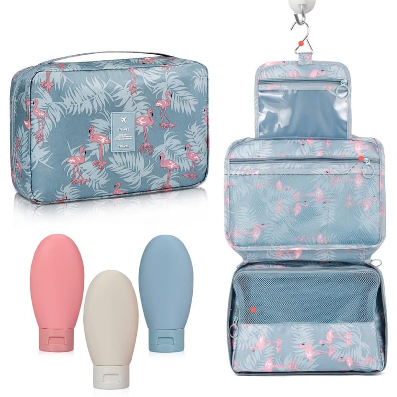 TAGUDA Cosmetic Toiletry Makeup Vanity Shaving Household Grooming Travel Storage Organizer Bags Pouch kit Pack for Men Women Girls Travel Multicolor - Image 1