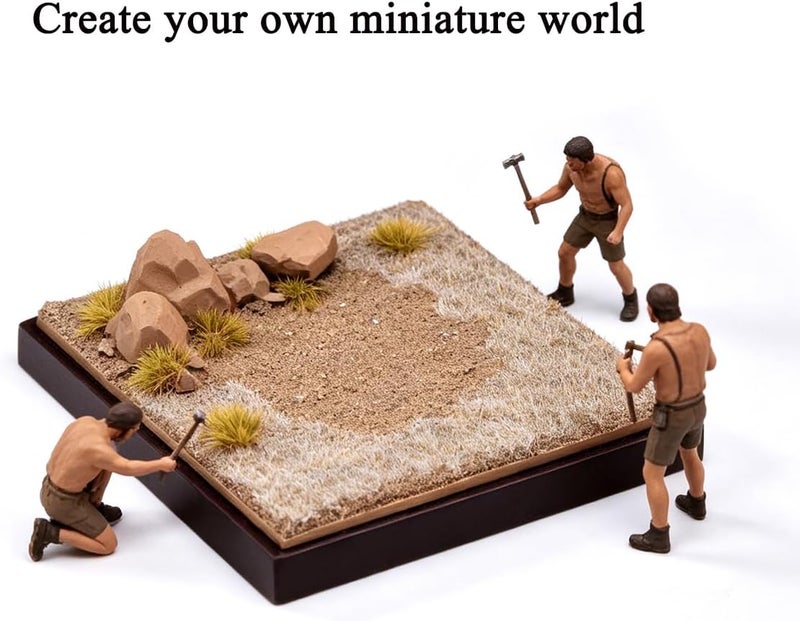 Fremego Desert Terrain Miniature Display Diorama Base for Diorama Supplies | Realistic Wilderness Terrain Stand Pre-Assembled Scene Display Platform for Miniature Figures Decoration Hobby Display DIY - Image 2