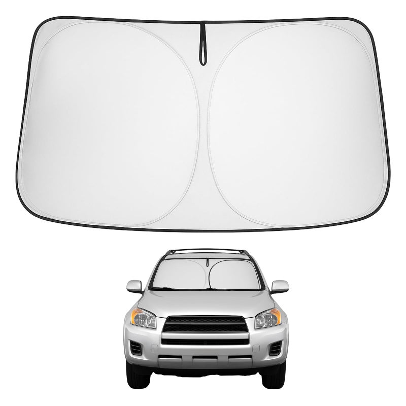 Proadsy Front Windshield Sun Shade Foldable Sunshade Protector Custom Fit 20062012 Toyota RAV4 SUV Crossover LE XLE Premium Limited XSE Hybrid Adventure Accessories 2025 Upgrade