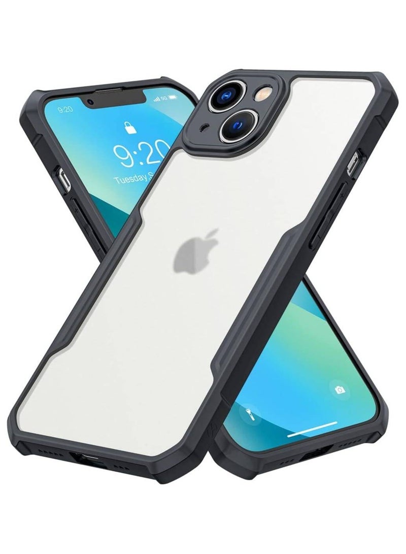 Xundo Clear Case for iPhone 13 | Premium Rugged | Durable Shock-absorbing Frame | Black Border | Thermoplastic Polyurethane | Airbag Anti-drop Protection - Clear - Image 4