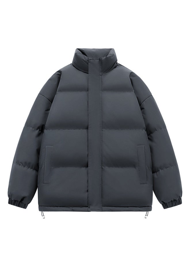 Winter New Style Cotton Coat Men's And Women's Trendy Brand Thickened Coat With Vertical Collar Warm Coat Waterproof Vertical Collar Cotton Coat For Couples