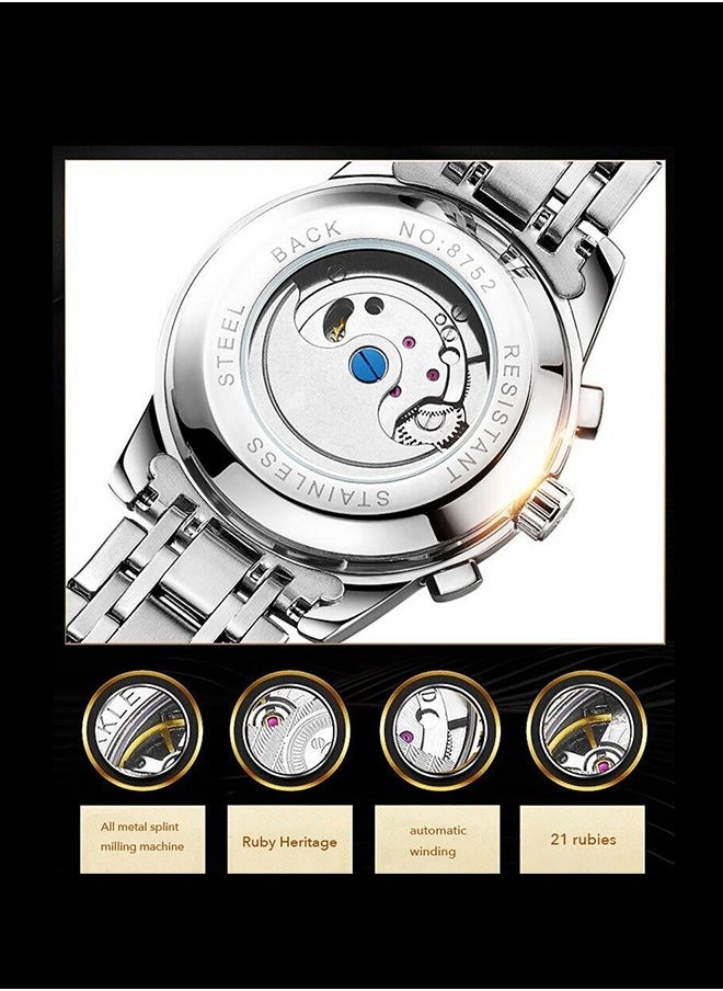 Sharpdo Men's Multifunctional Mechanical Stainless Steel Quartz Watch  - Image 2