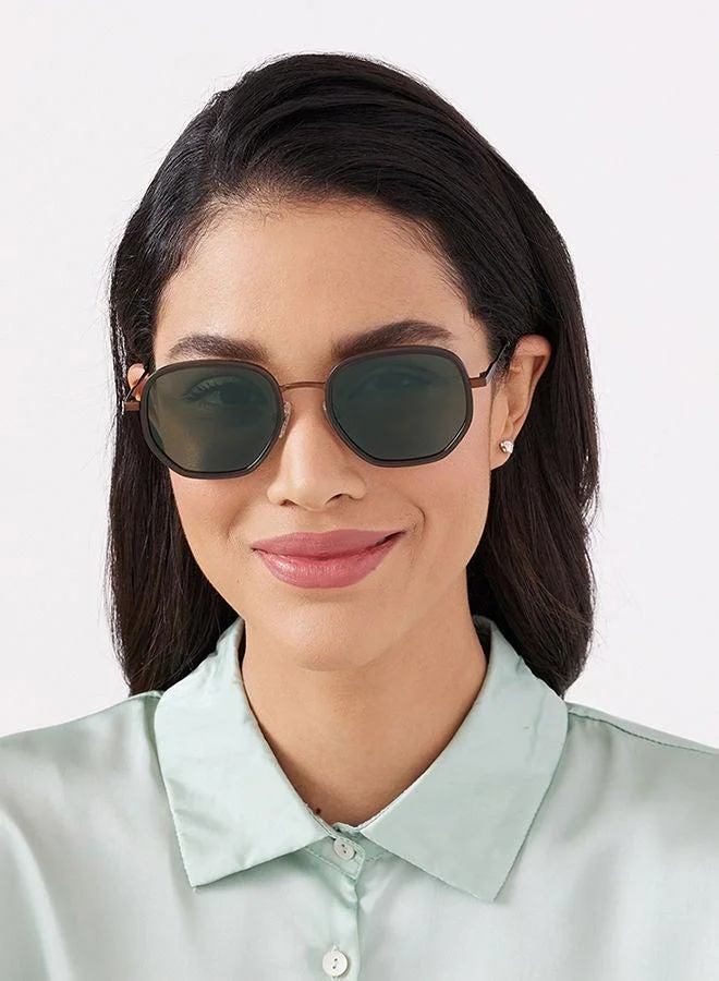 30Sundays 30Sundays ATLAS,Unisex Sunglasses, Geometric Sunglasses, UV Protection: UV400 (Green,Green)